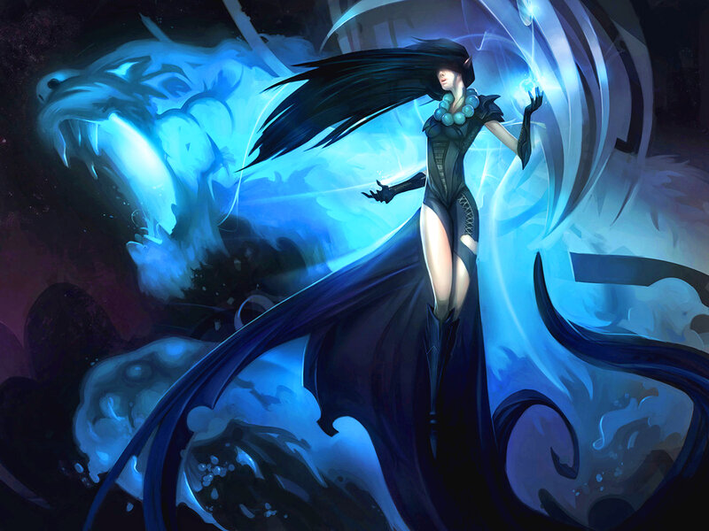 Female Mage with Dragon