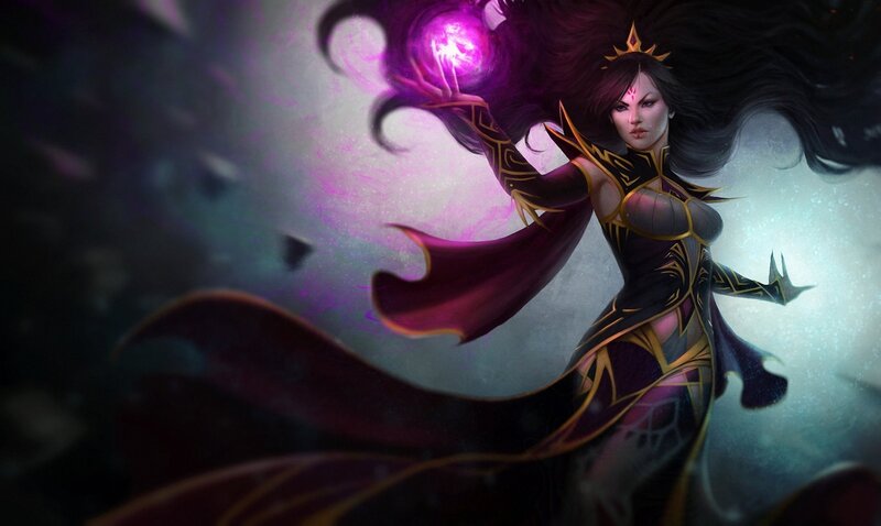 Female Mage with Purple Energy — Dramatic