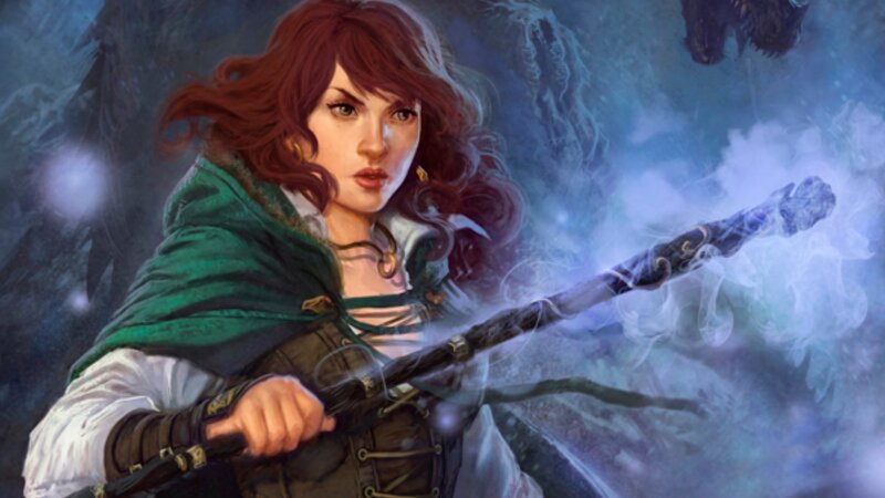female mage with staff