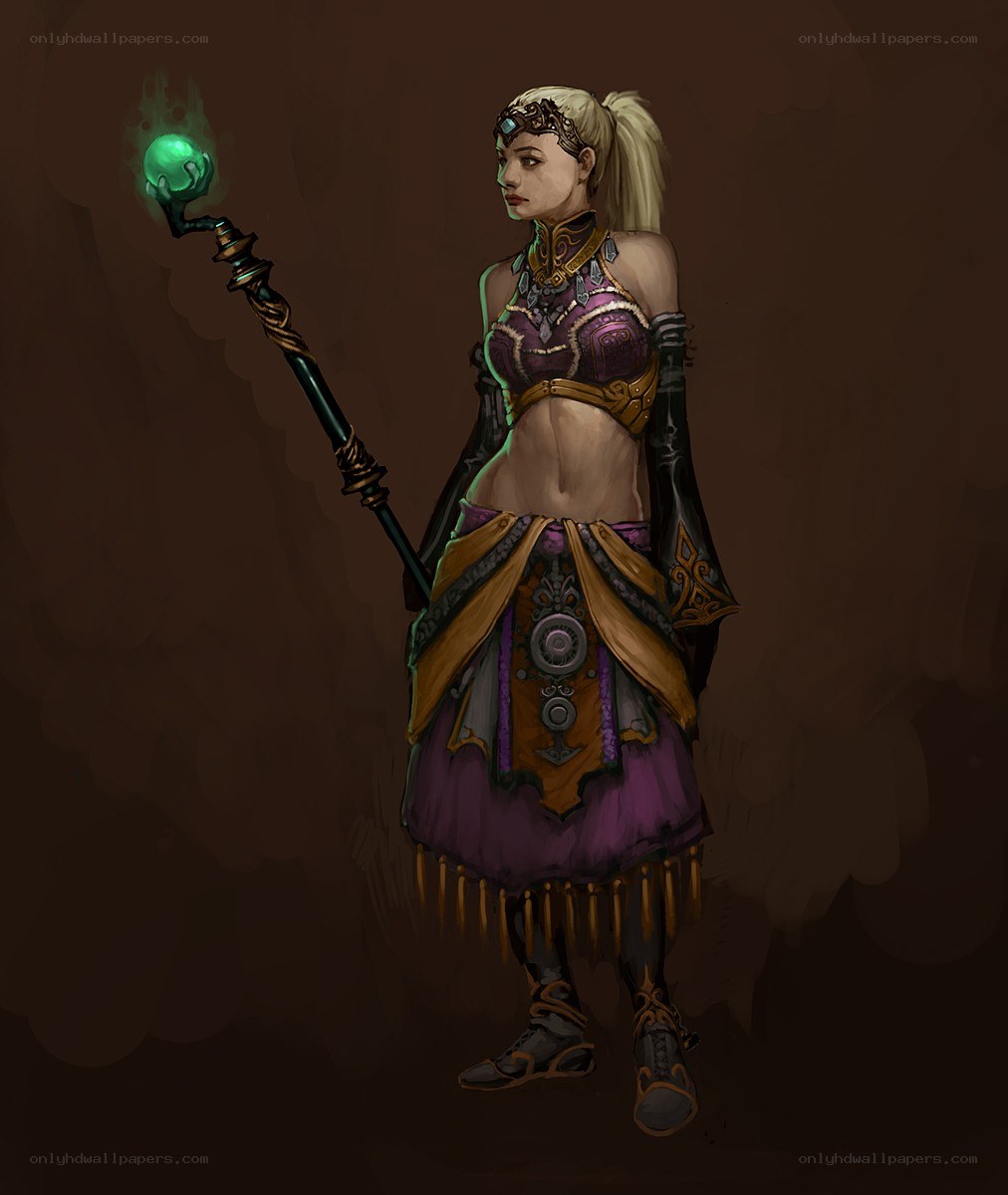 female mage with staff