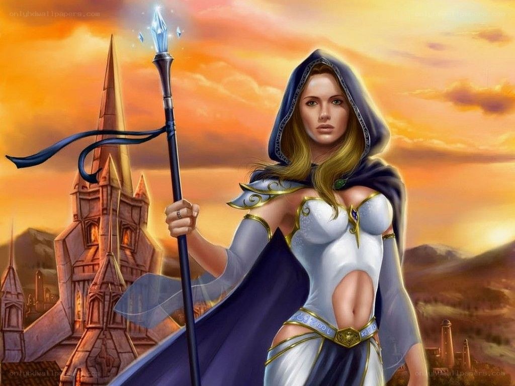 female mage with staff