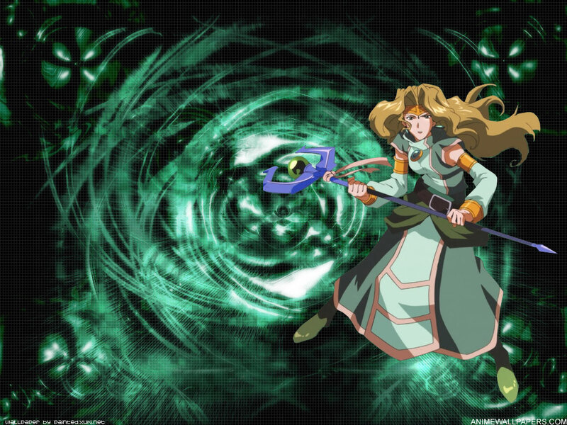 Female Mage with Staff — Green, Dramatic, Anime