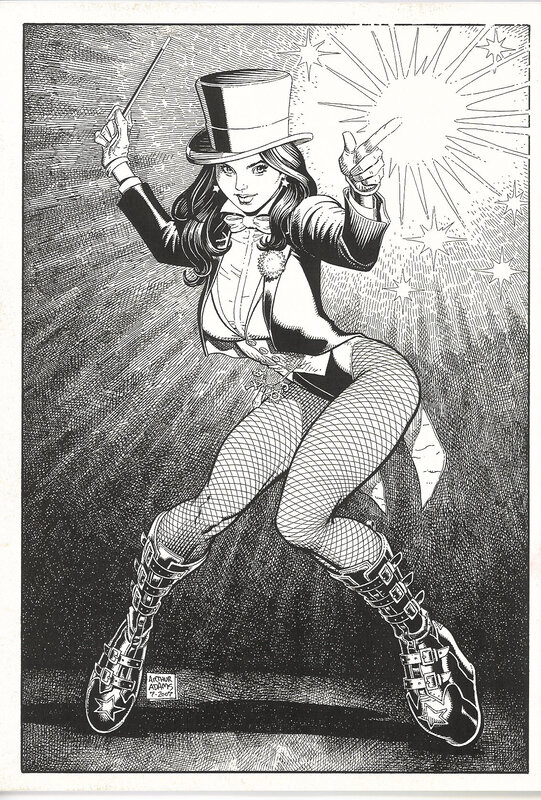 female magician in top hat