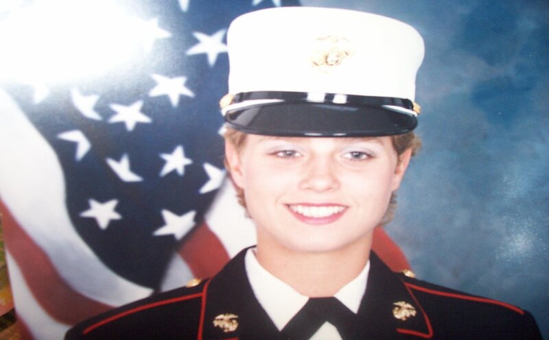 Female Marine in Uniform