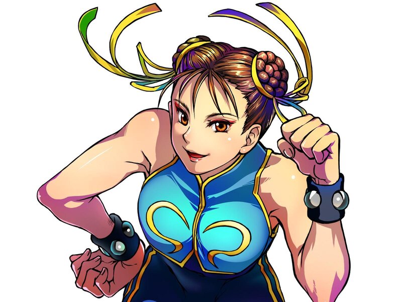 Female Martial Artist — Blue, Confident