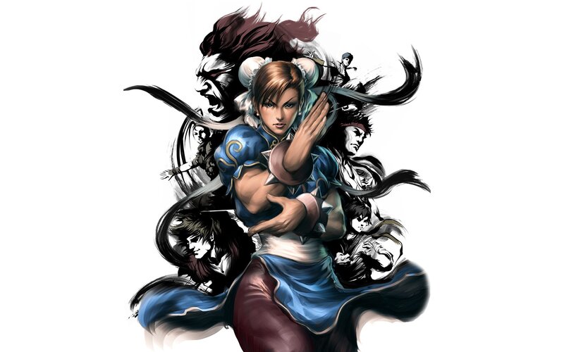 Female Martial Artist — Blue, Dramatic, Digital Art, Fighting Stance, Other Characters, Dynamic Pose
