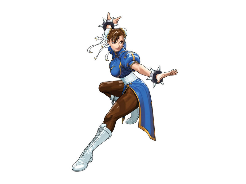 Female Martial Artist — Blue, Dynamic