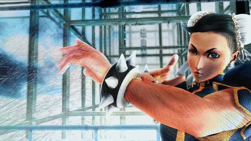 Female Martial Artist — Blue, Intense
