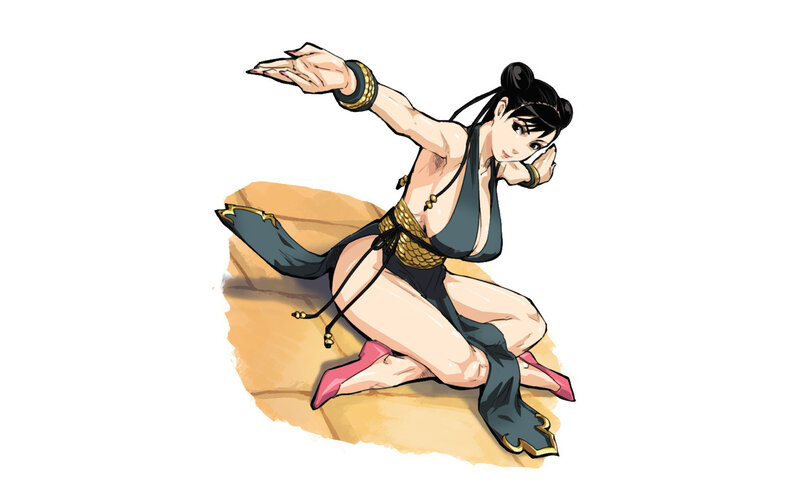 female martial artist in action