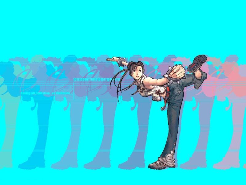 female martial artist in action