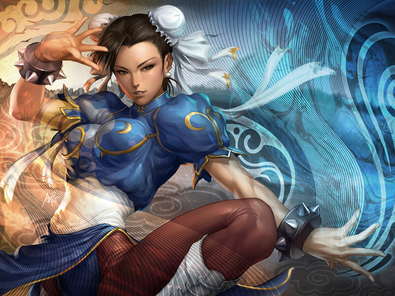 Female Martial Artist in Blue — Dynamic