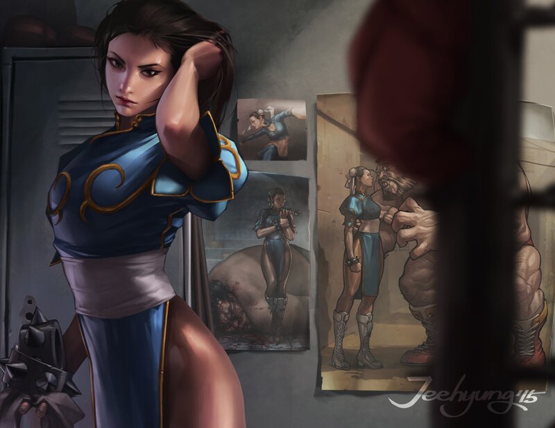 Female Martial Artist in Locker Room