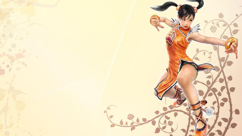 female martial artist in orange dress