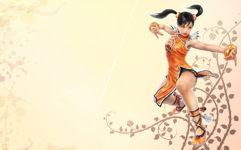 Female Martial Artist — Orange, Dynamic, Digital Art