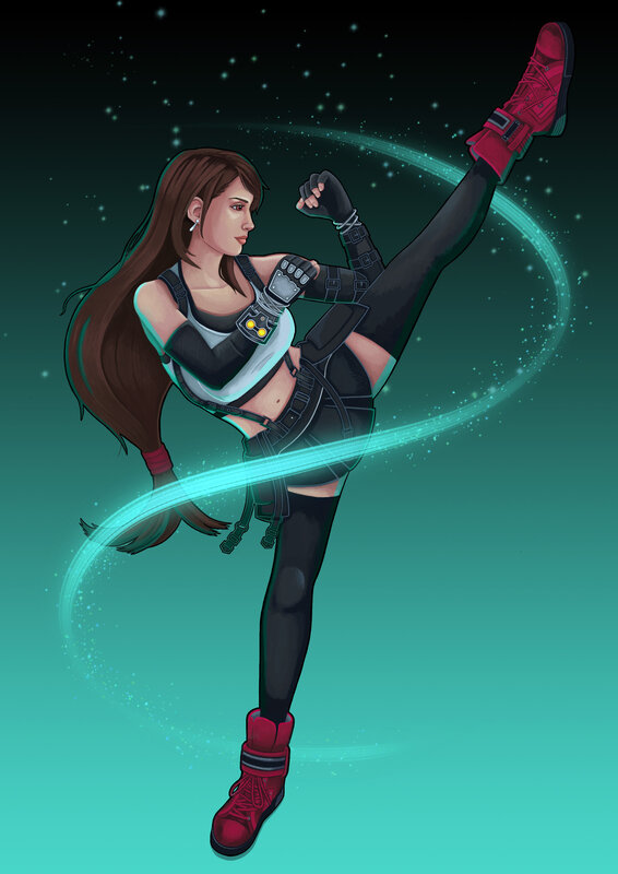 Female Martial Artist — Teal
