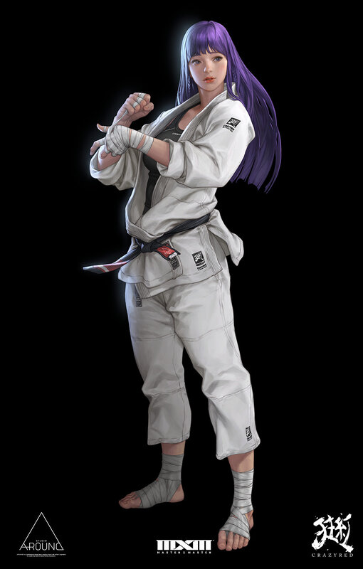 Female Martial Artist — White, Dramatic