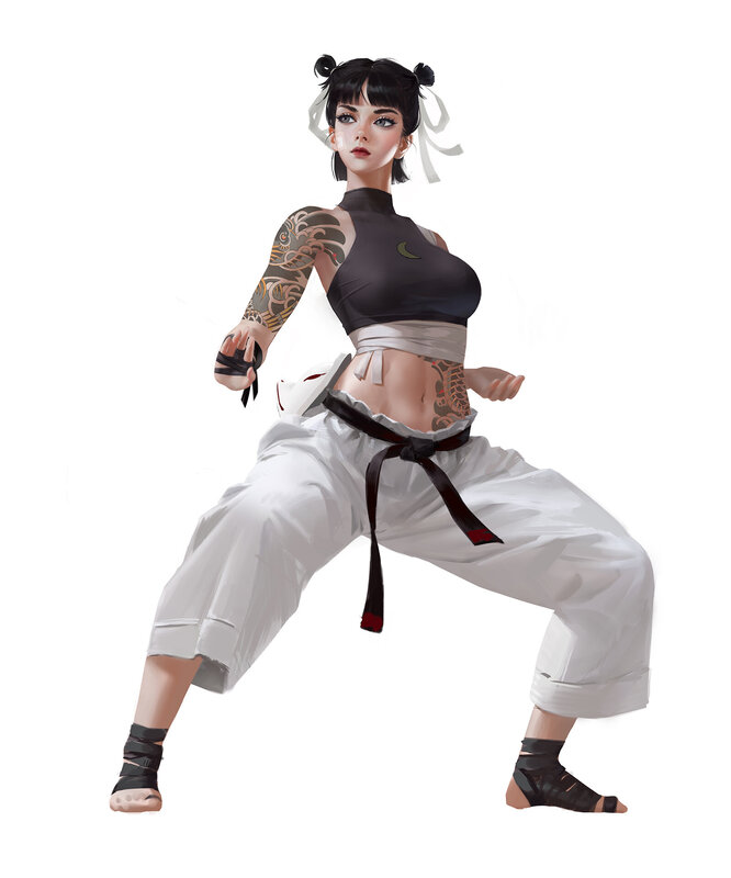 Female Martial Artist — White
