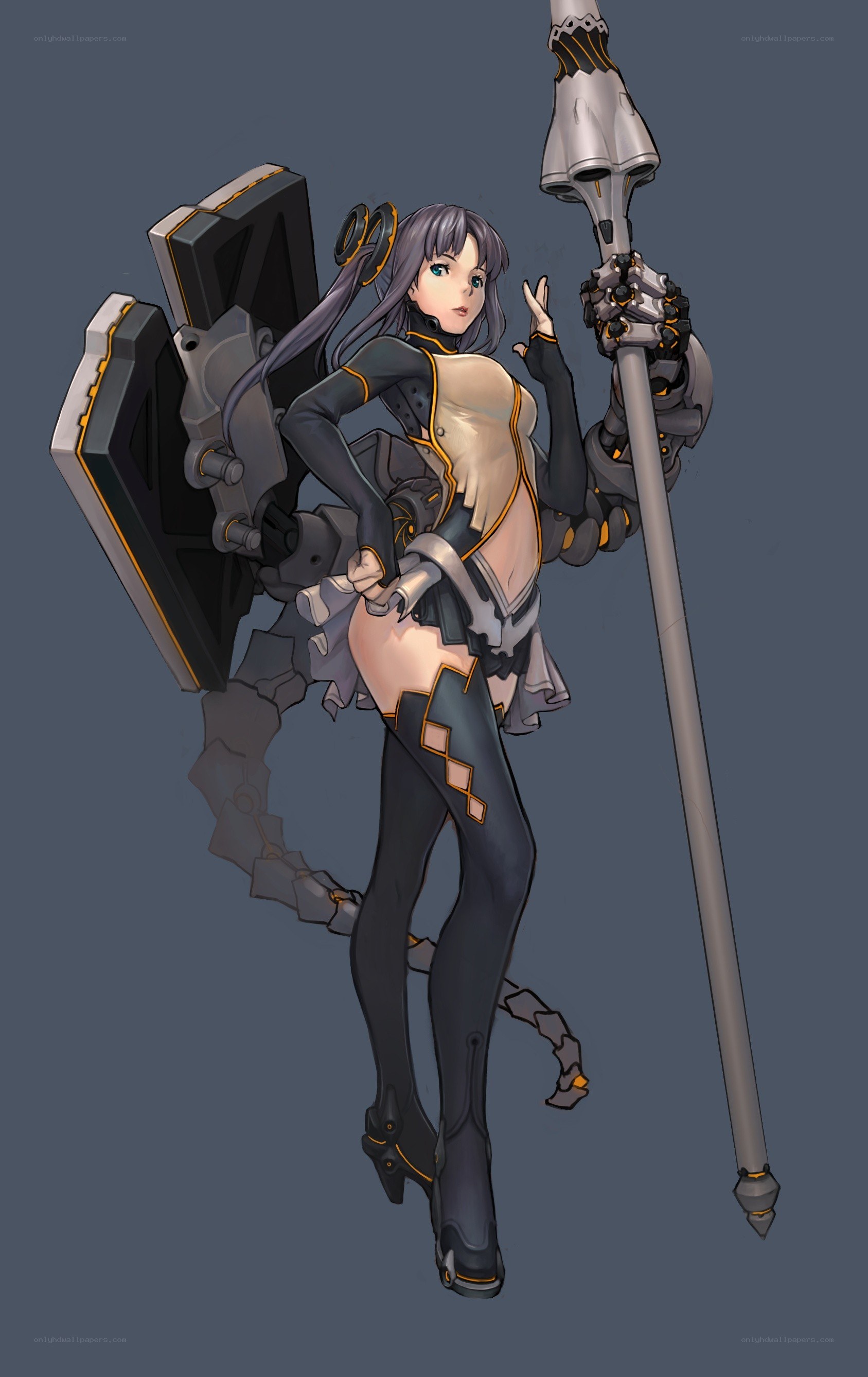female mech warrior character