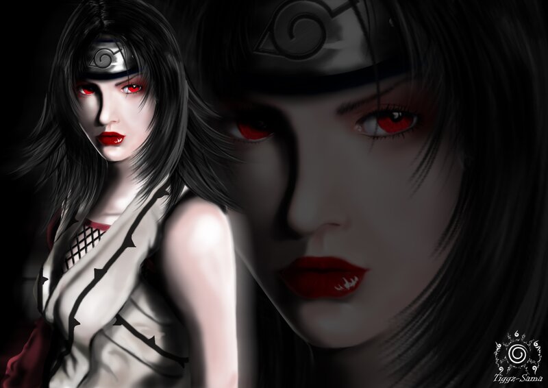 female ninja character portrait