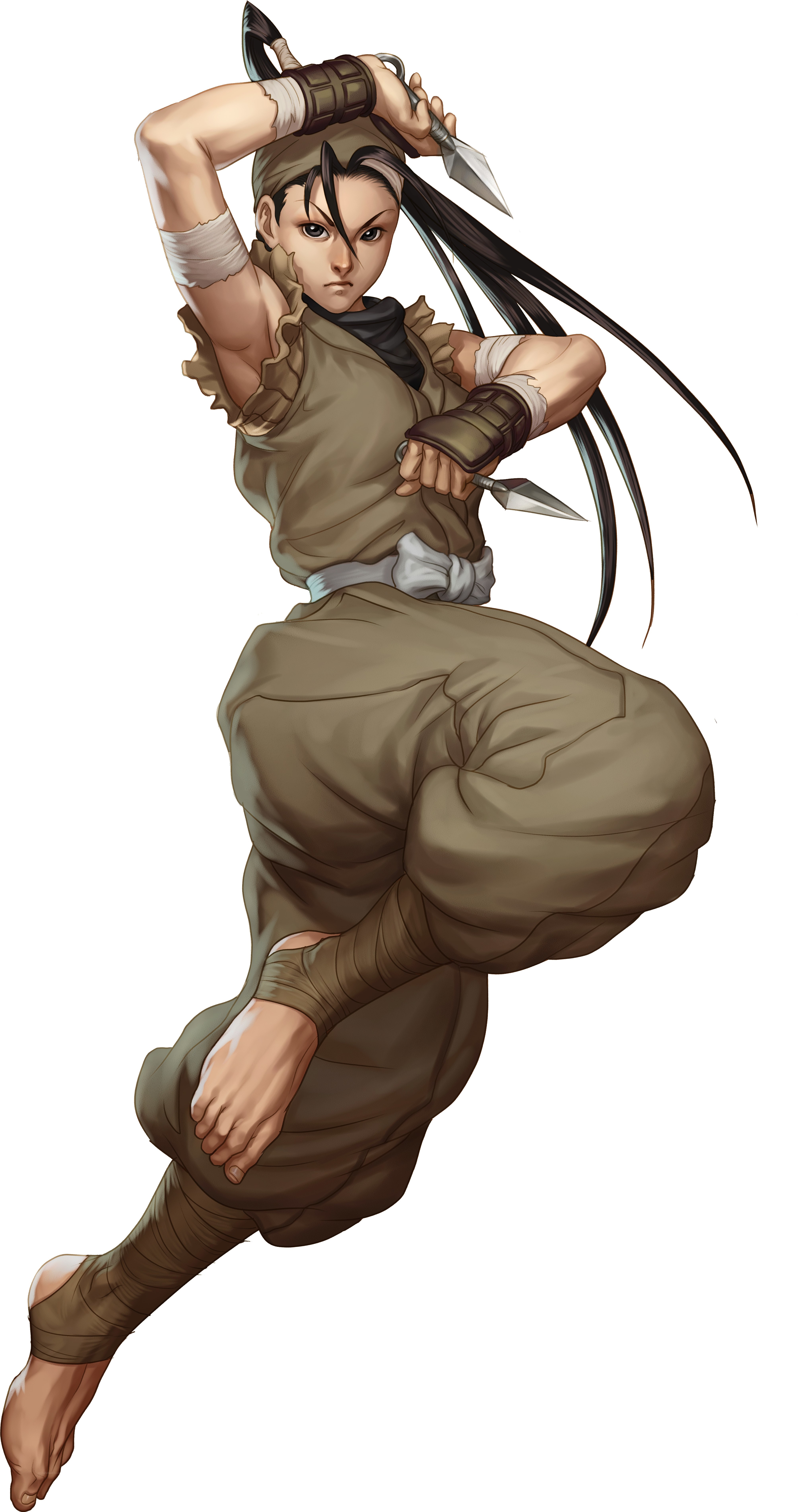 female ninja in combat pose