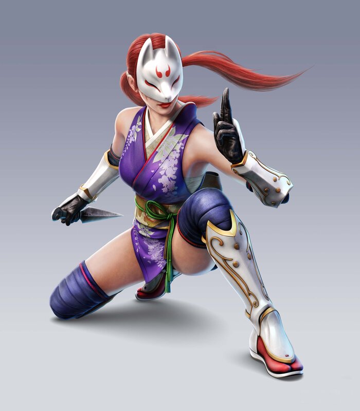 Female Ninja in Mask — Purple