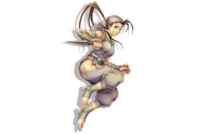 Female Ninja in Mid-air