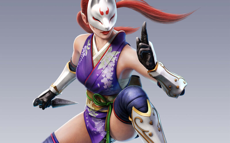 Female Ninja in Purple Kimono
