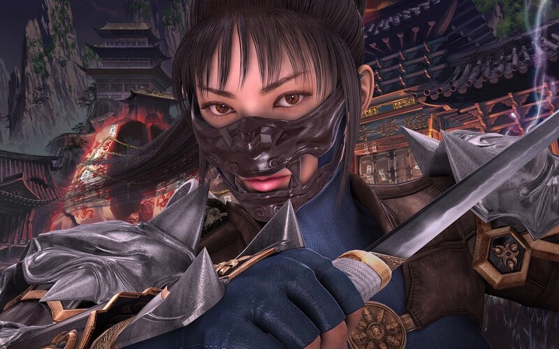 female ninja warrior in mask
