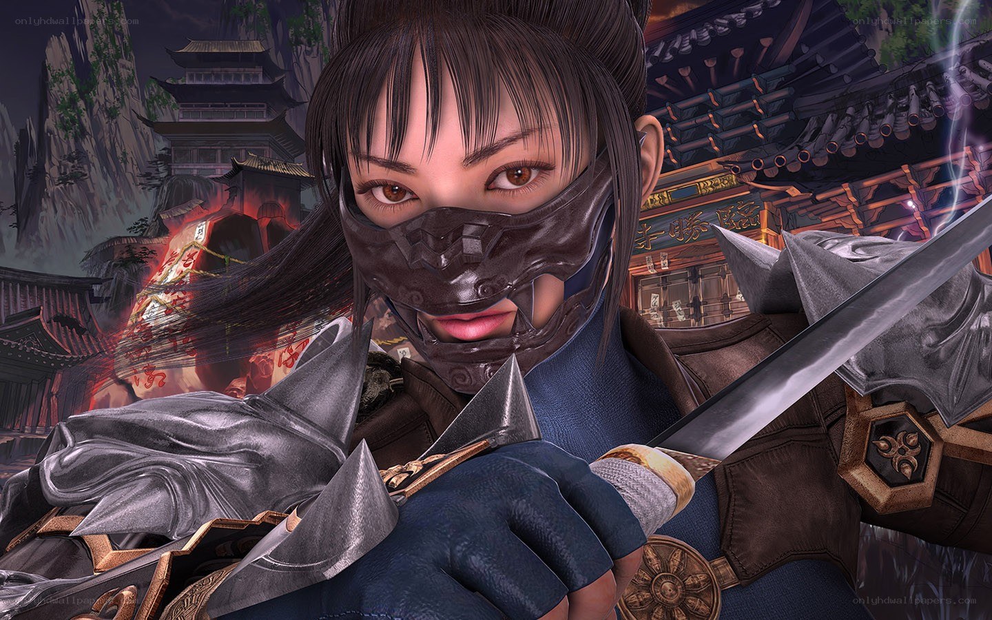 female ninja warrior in mask