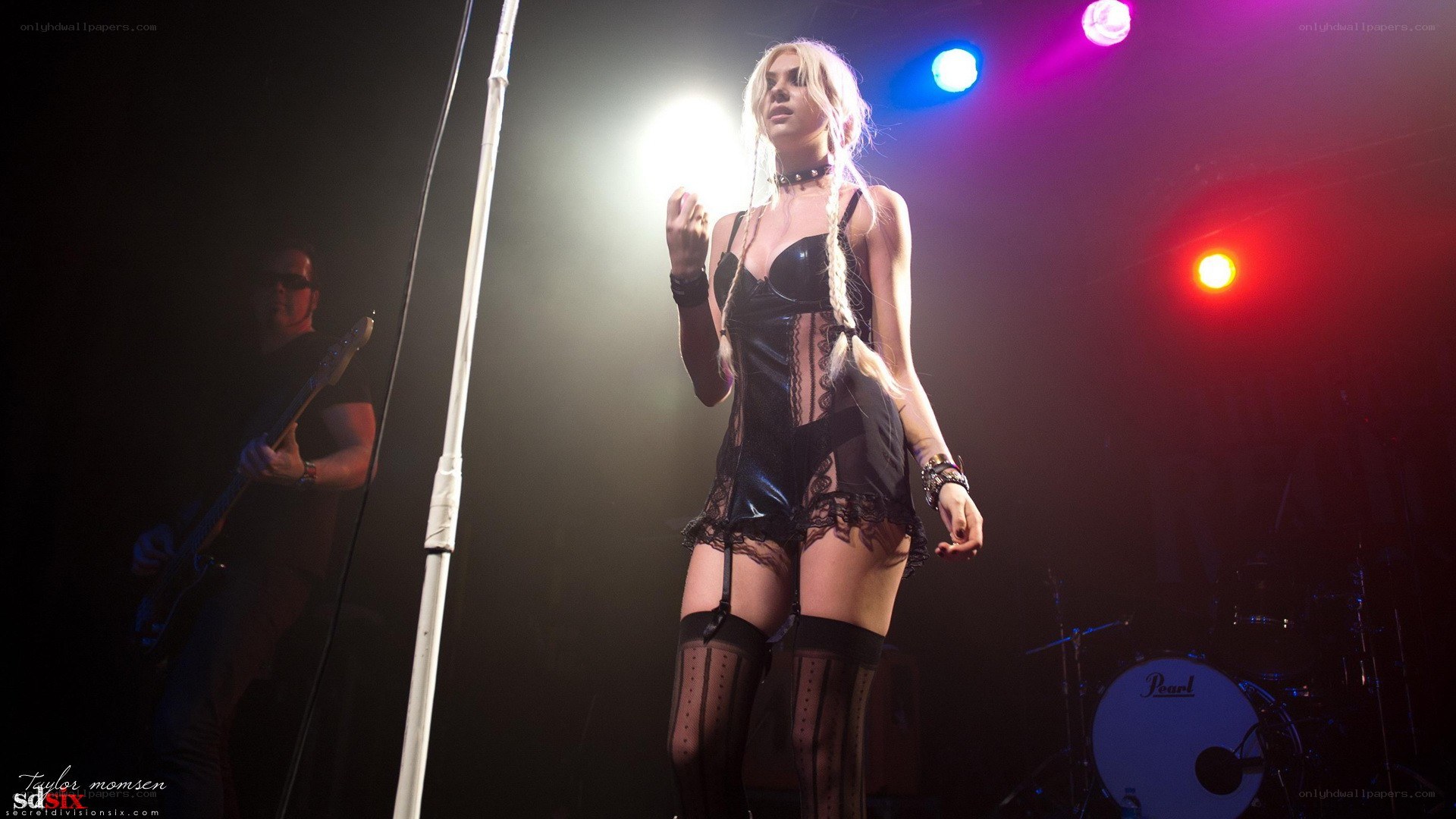 Female performer on stage