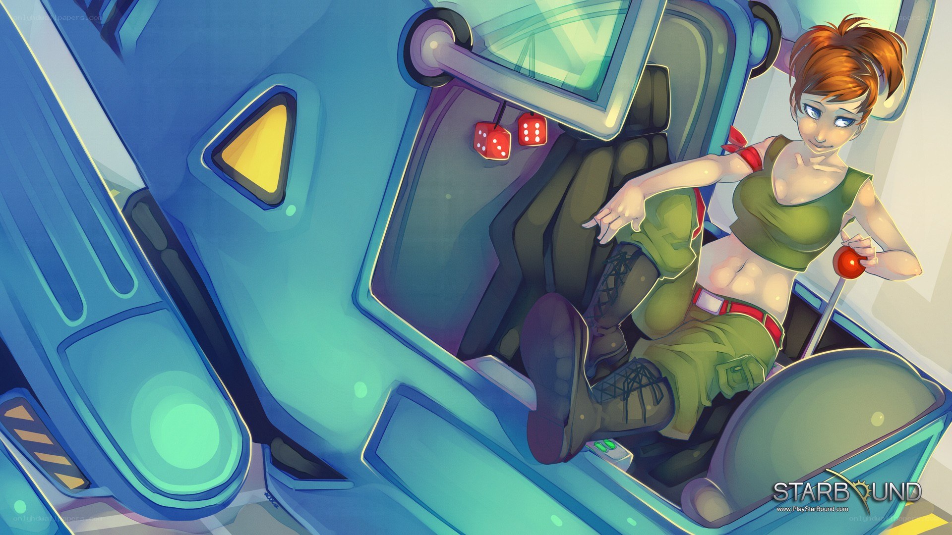 female pilot in a cockpit