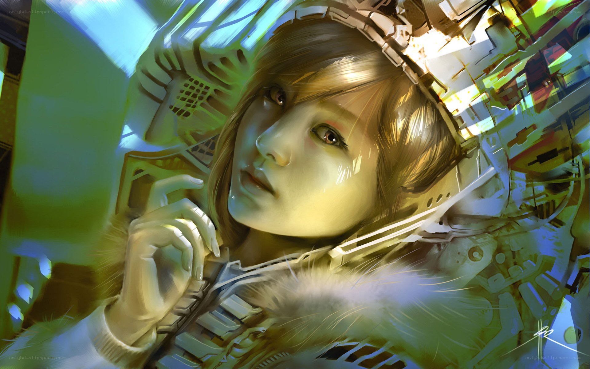 female pilot in cockpit