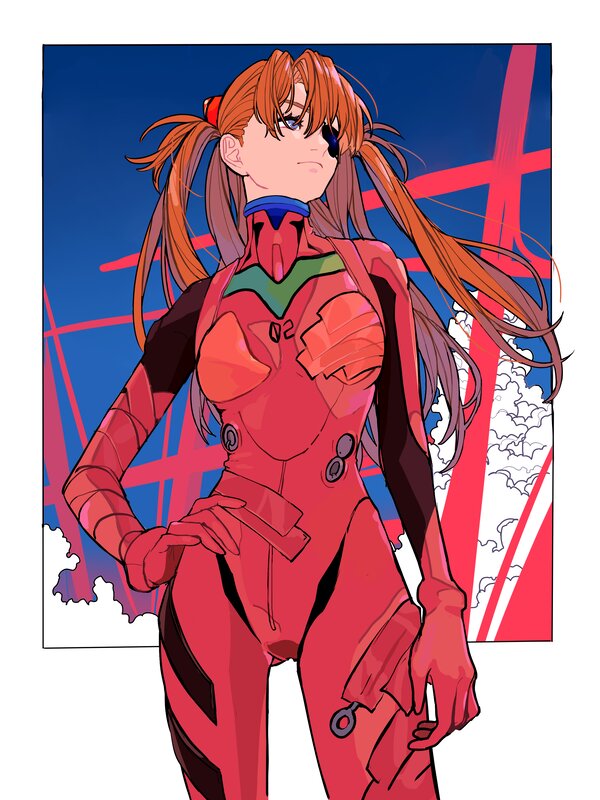 Female Pilot in Red Suit — Dramatic, Anime, Red Suit