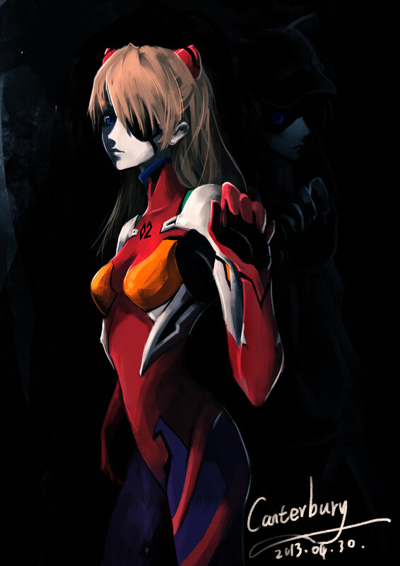 Female Pilot in Red Suit — Dramatic, Night
