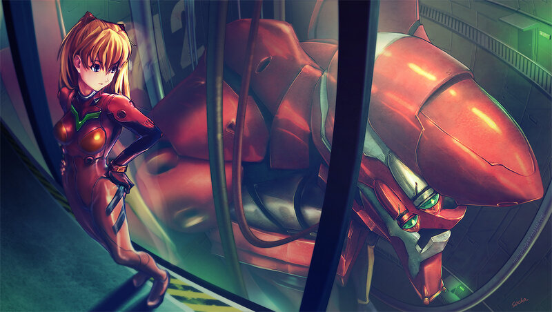 Female Pilot with Mecha