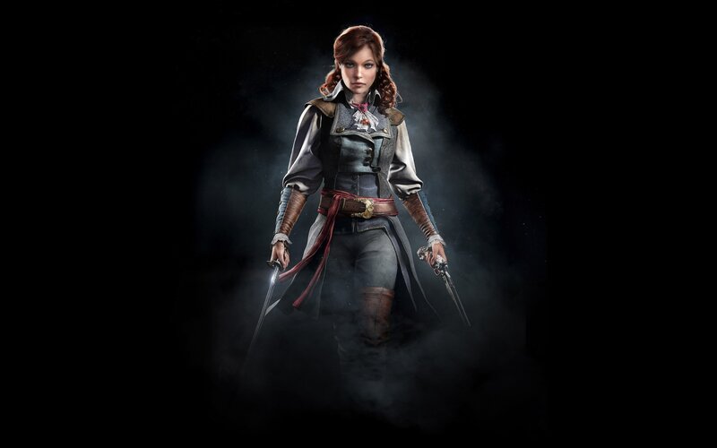 Female Pirate Character — Black, Dramatic