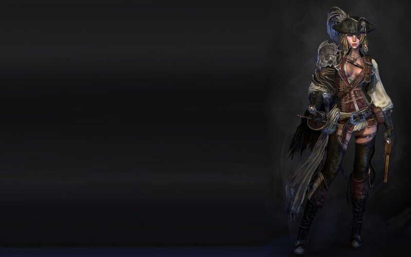 Female Pirate Character — Black