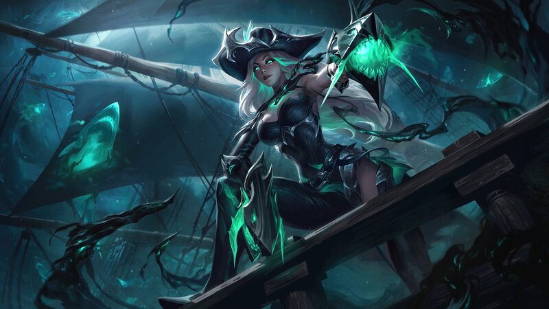 Female Pirate on Shipwreck