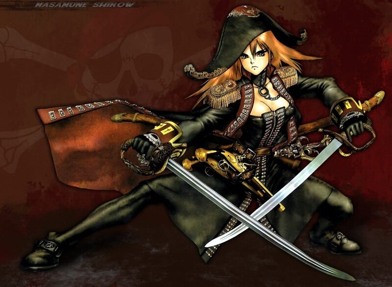 Female Pirate Warrior — Red