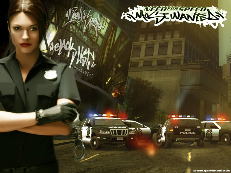 Female Police Officer — Black, Dramatic, Night