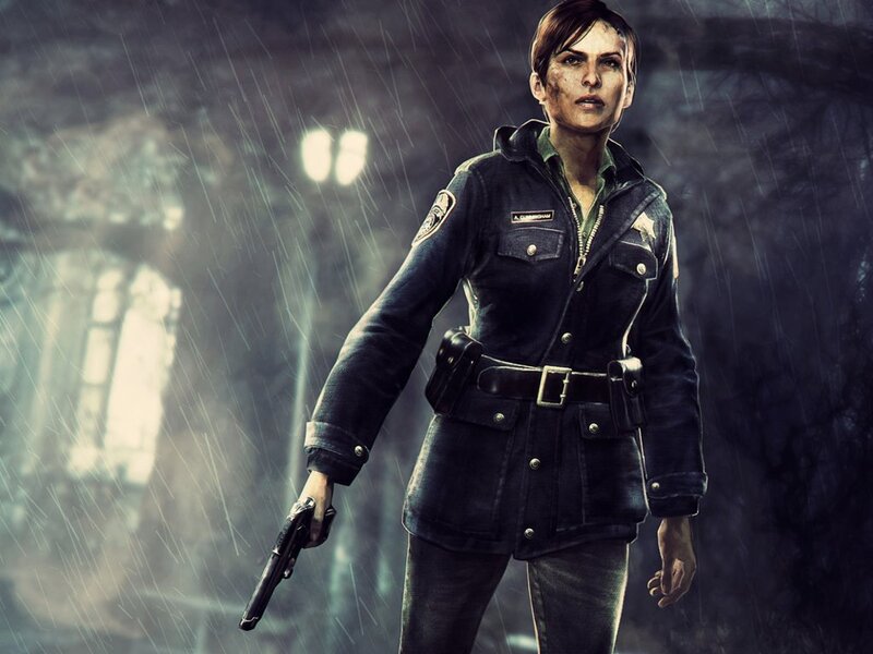 Female Police Officer — Black, Dramatic