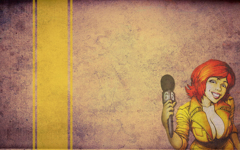 female reporter with microphone