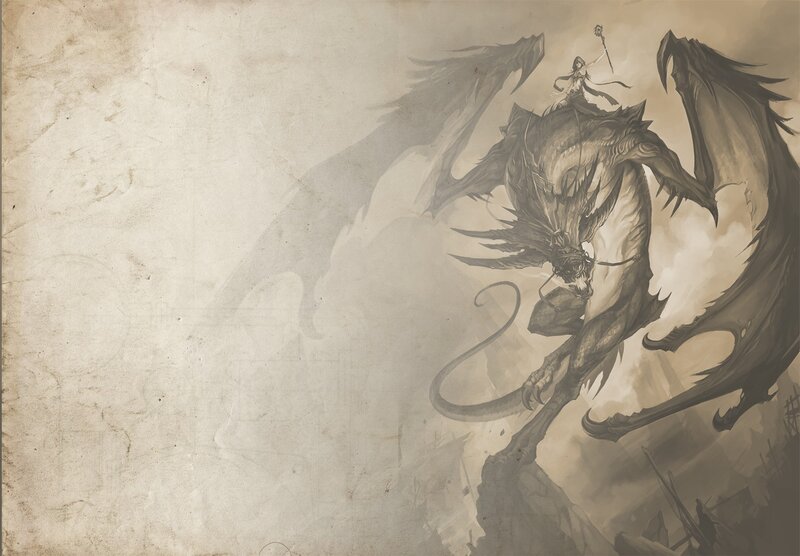 Female Rider on Dragon — Brown