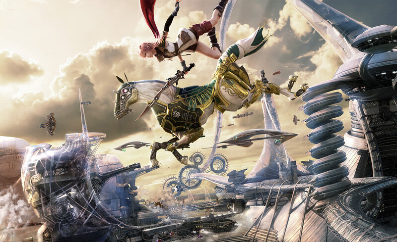 Female Rider on Mechanical Horse — Gold
