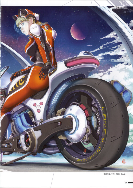 Female Rider on Motorcycle