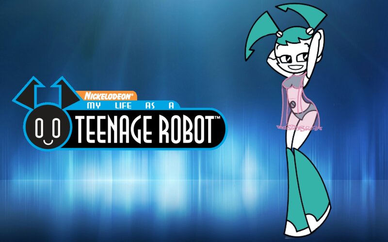 Female Robot Character — Blue