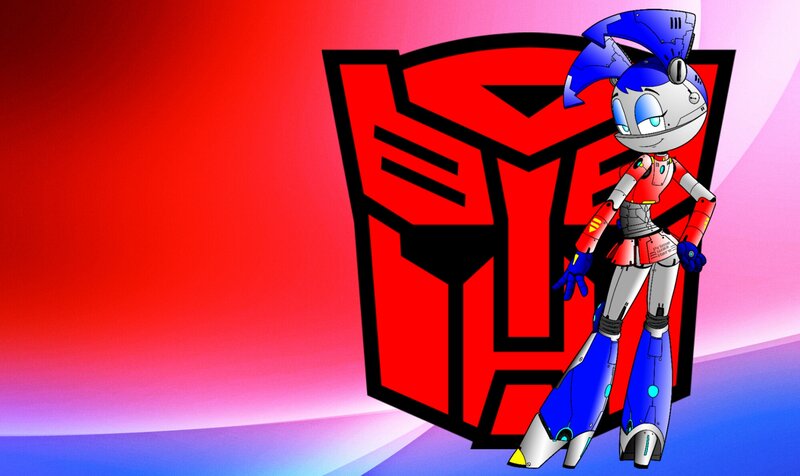 Female Robot Character — Red