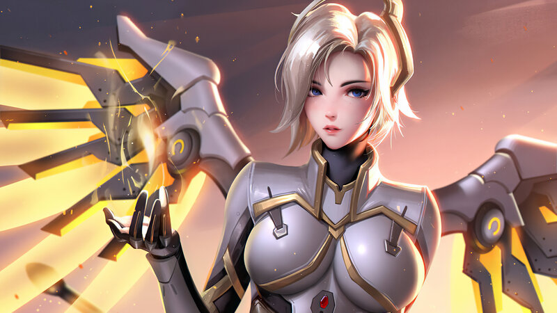 Female Robot Warrior — Silver