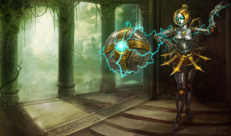 Female Robot with Shield