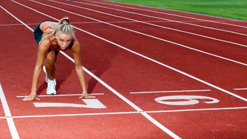 Female Runner on Track